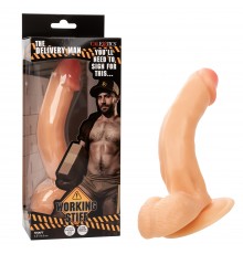 Реалистичный изогнутый фаллоимитатор Working Stiff The Delivery Man