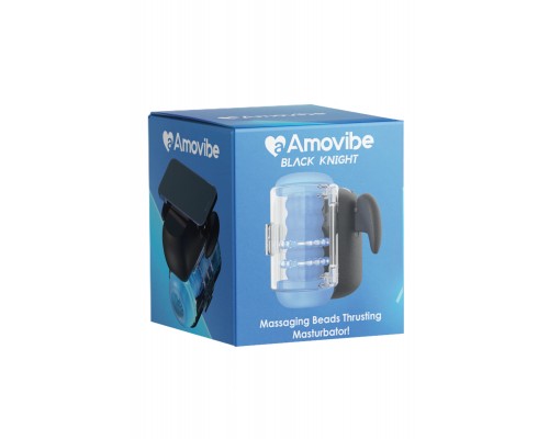 Инновационный робот-мастурбатор Black Knight с массажем бусинами