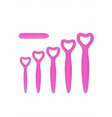 Набор вагинальных расширителей с вибропулей Silicone Vaginal Dilator Set