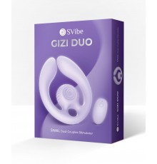 Парный вибромассажер SVibe Snail GIZI Duo, лиловый