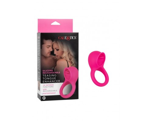 Перезарежаемое эрекционное кольцо с имитацией оральных Silicone Rechargeable Teasing Tongue Enhancer