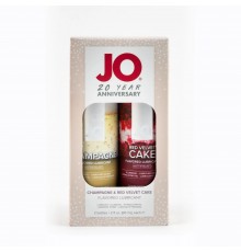 Лимитированый набор из лубрикантов "JO": Шампанское/Champagne 60 mL + Красный бархат/Red Velvet Cake