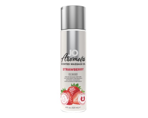 Массажное масло JO  - Aromatix - Massage Oil - Strawberry  120 mL