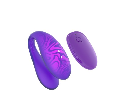 Парный вибромассажер TWIN+, Purple с управлением через приложение.