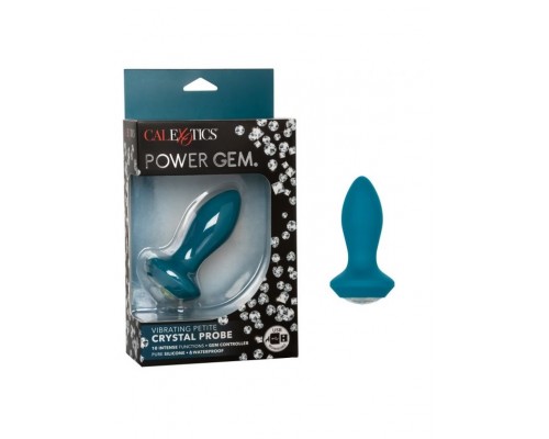 Анальная пробка с кристаллом и вибрацией Power Gem Vibrating Petite Crystal Probe