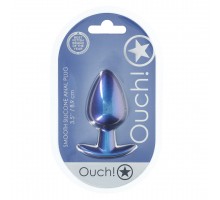 Анальная пробка из силикона L - Metallic Blu