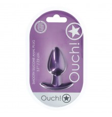 Анальная пробка из силикона M - Metallic Pu