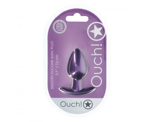 Анальная пробка из силикона M - Metallic Pu