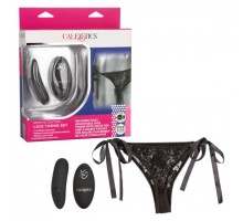 Трусики с вибромассажером для стимуляции клитора Remote Control Lace Thong Set