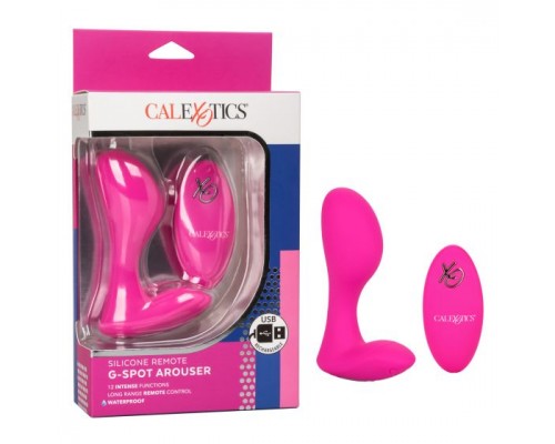 Перезаряжаемый массажер с управлением при помощи пульта CalExotics Silicone Remote G Spot Arouser