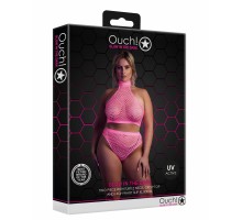 Топ и трусики Turtle Neck and High Waist Slip - Pink - XL/XXXXL